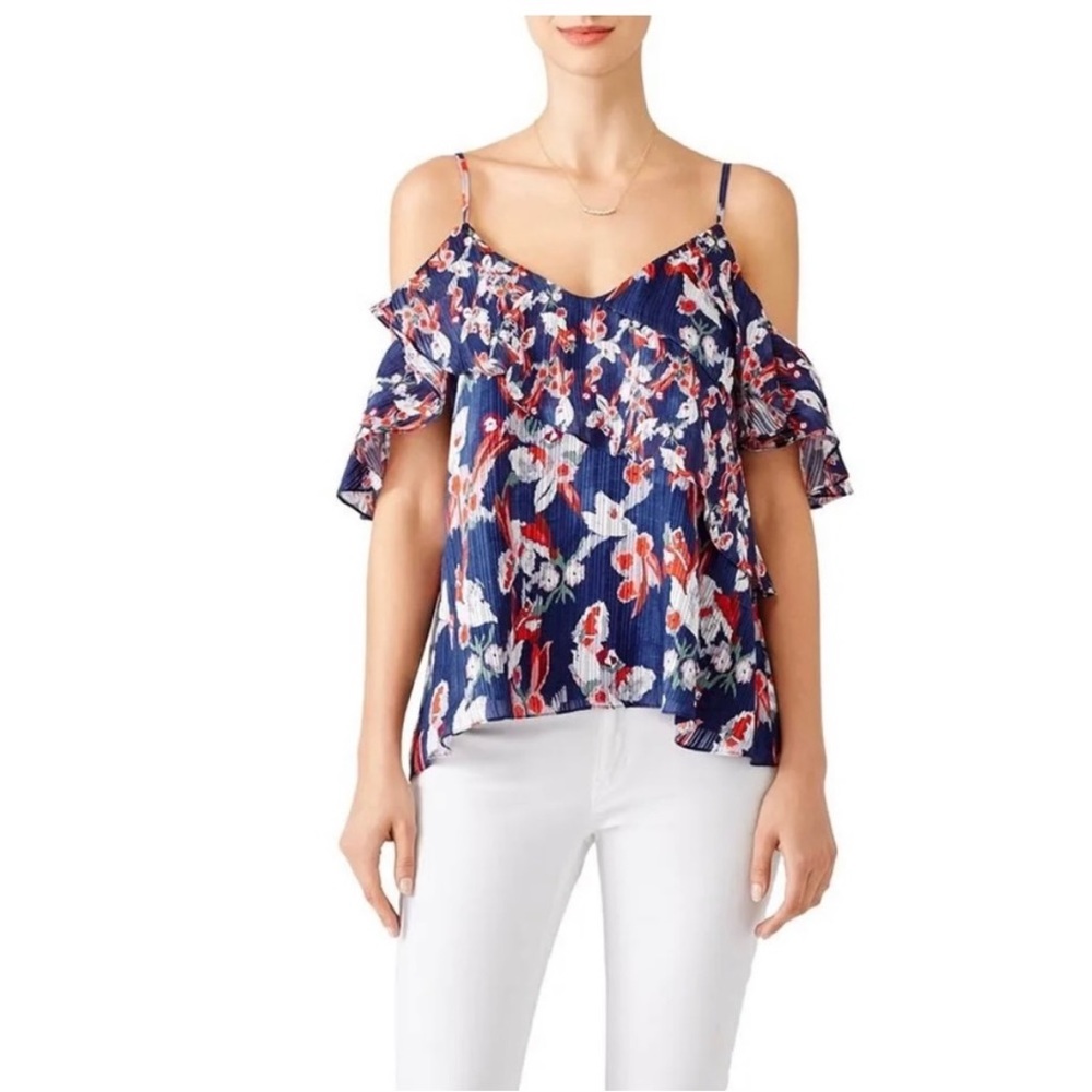 SILK floral top Tanya Taylor Size 4